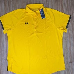 Under Armour Yellow Button Shirt Polo 3XL